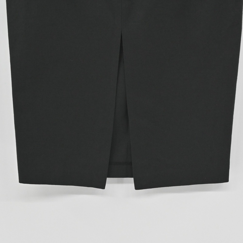Vintage DOLCE GABBANA Pencil Skirt Size 40 Black Quiet Luxury Knee Length Buckle - Picture 11 of 12